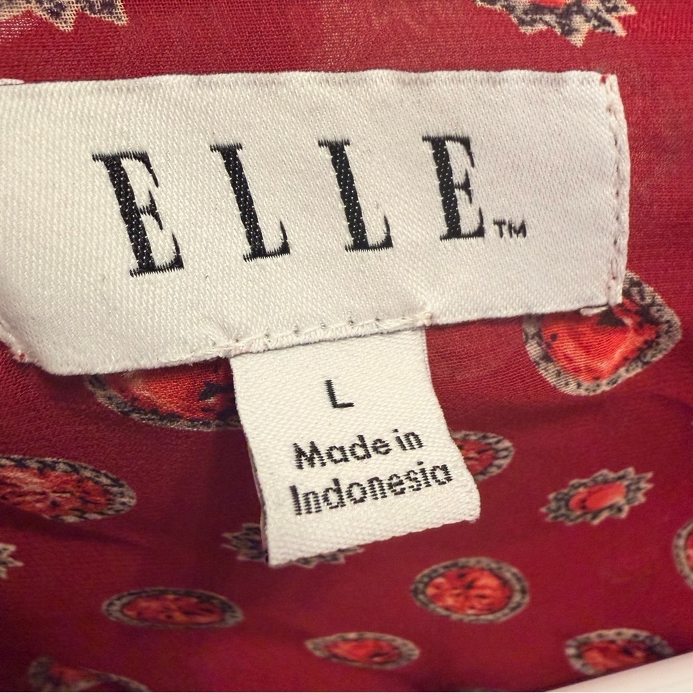 Elle Red Mini Dress with Pattern - Picture 8 of 10